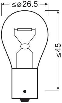 Lámpara , piloto de marcha atrás ams-OSRAM 7507-2BL 12V 21W