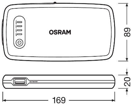Arrancador auxiliar (booster de arranque) ams-OSRAM OBSL200 -20°C 40°C