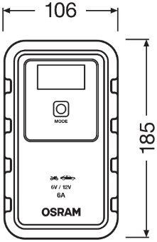 Cargador, batería de vehículo ams-OSRAM OEBCS906 6A 1,5m