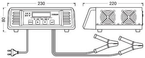 Cargador, batería de vehículo ams-OSRAM OSCP3024 30A 30A