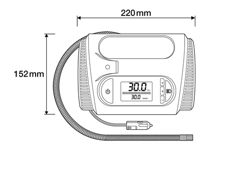 Probador, cargador aire neumáticos ams-OSRAM OTI2120 6,9bar 0,1bar