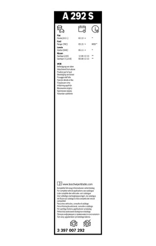 Limpiaparabrisas BOSCH 3 397 007 292 600mm 380mm