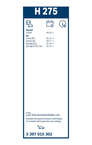 Limpiaparabrisas BOSCH 3 397 015 302 275mm