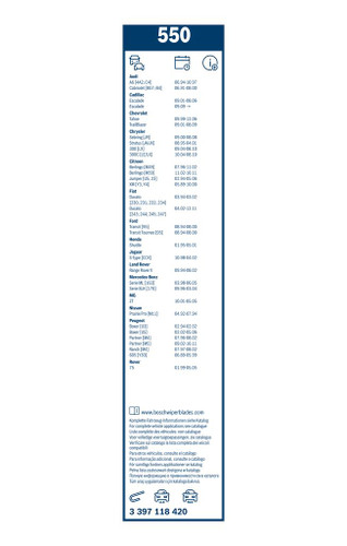Limpiaparabrisas BOSCH 3 397 118 420 550mm 550mm