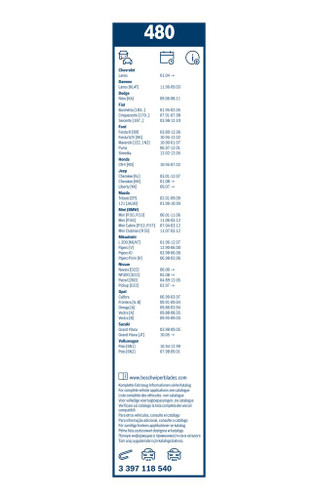 Limpiaparabrisas BOSCH 3 397 118 540 475mm 475mm