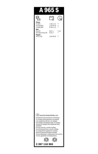 Limpiaparabrisas BOSCH 3 397 118 965 700mm 600mm