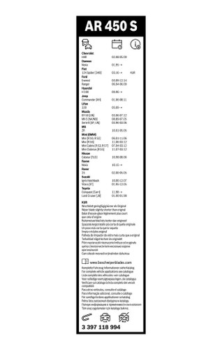 Limpiaparabrisas BOSCH 3 397 118 994 450mm 450mm