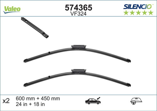Limpiaparabrisas VALEO 574365 600mm 450mm