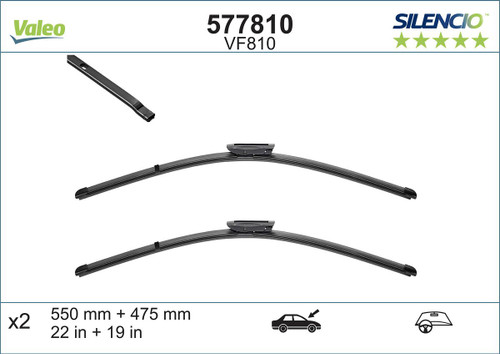 Limpiaparabrisas VALEO 577810 550mm 475mm