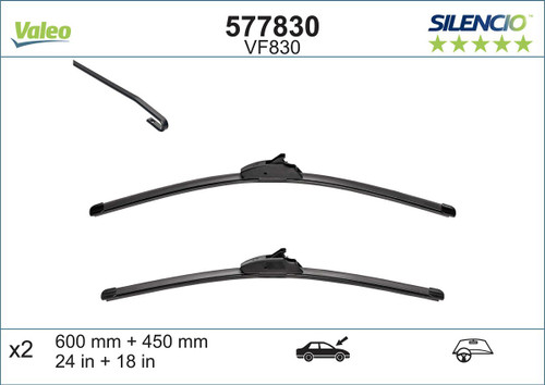 Limpiaparabrisas VALEO 577830 600mm 450mm