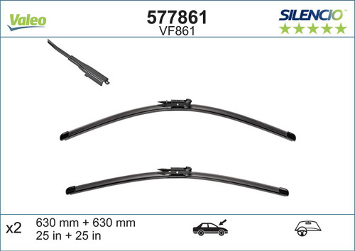 Limpiaparabrisas VALEO 577861 630mm 630mm