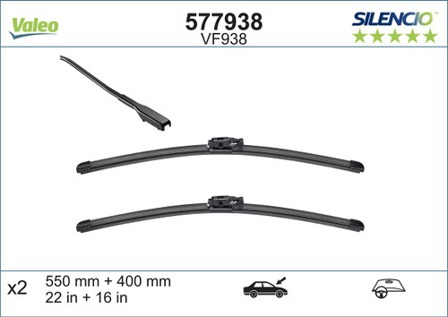 Limpiaparabrisas VALEO 577938 550mm 400mm