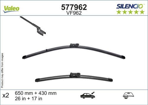 Limpiaparabrisas VALEO 577962 650mm 430mm