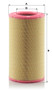 Filtro de aire MANN-FILTER C 32 1752/1 557mm 177mm