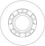 Disco de freno TRW DF6510S 288mm 120mm