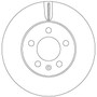 Disco de freno TRW DF6584 256mm 65mm
