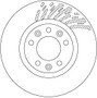 Disco de freno TRW DF6657 283mm 70mm