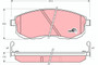 Juego de pastillas de freno TRW GDB1003 53mm 137,2mm
