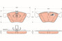 Juego De Pastillas De Freno TRW GDB1215 156,4mm 63,6mm
