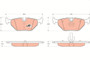 Juego de pastillas de freno TRW GDB1344 44,9mm 123,1mm