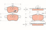 Juego de pastillas de freno TRW GDB1350 156,4mm 78,5mm