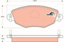 Juego de pastillas de freno TRW GDB1434 149mm 60,5mm