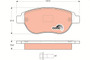 Juego de pastillas de freno TRW GDB1464 137mm 57,3mm