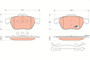 Juego de pastillas de freno TRW GDB1468 18mm 156,4mm
