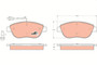 Juego de pastillas de freno TRW GDB1483 137mm 57,4mm