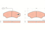 Juego De Pastillas De Freno TRW GDB1518 164,8mm 69,2mm
