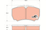Juego de pastillas de freno TRW GDB1535 63,8mm 109,5mm