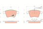 Juego de pastillas de freno TRW GDB1555 73,2mm 155,2mm
