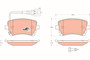 Juego de pastillas de freno TRW GDB1557 116,2mm 59mm