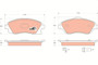 Juego de pastillas de freno TRW GDB1570 131,6mm 55,5mm