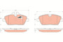 Juego de pastillas de freno TRW GDB1611 131,4mm 65,3mm