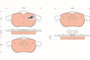 Juego de pastillas de freno TRW GDB1613 70,7mm 156,4mm