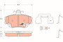 Juego de pastillas de freno TRW GDB1634 99,9mm 64,8mm