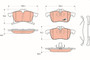 Juego de pastillas de freno TRW GDB1668 156,4mm 155,4mm