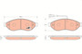 Juego de pastillas de freno TRW GDB1681 169,2mm 61,5mm