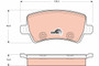Juego de pastillas de freno TRW GDB1685 106,2mm 48,6mm