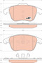 Juego de pastillas de freno TRW GDB1691 155,2mm 71,9mm
