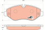Juego de pastillas de freno TRW GDB1698 163,1mm 67,1mm