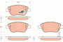 Juego de pastillas de freno TRW GDB1700 123mm 53,3mm