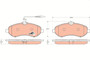 Juego de pastillas de freno TRW GDB1719 162mm 64,4mm