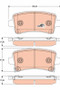 Juego de pastillas de freno TRW GDB1784 106,4mm 47,4mm