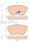 Juego de pastillas de freno TRW GDB1842 123mm 53,3mm