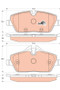Juego de pastillas de freno TRW GDB1870 131,4mm 53,2mm