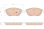 Juego de pastillas de freno TRW GDB1926 136,8mm 59,3mm