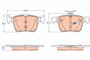Juego de pastillas de freno TRW GDB1957 123mm 56,2mm