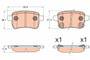 Juego de pastillas de freno TRW GDB2032 95,6mm 48,1mm